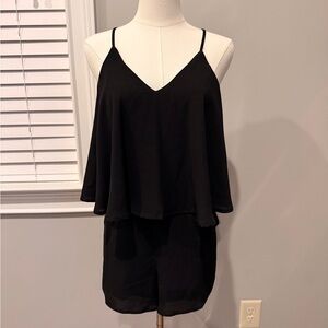 She + Sky Elegant Black Romper